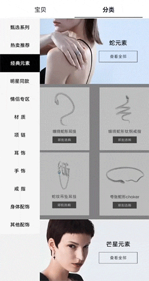 珠宝饰品行业系列-海报加左右方飞入动画效果展示